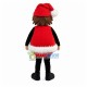 Cheerful Boy In Christmas Plush Vest Mascot Costume