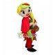 Mushroom Picking Girl With Long Braid Mascot Costume Mushroom Picking Girl With Long Braid Mascot Costume