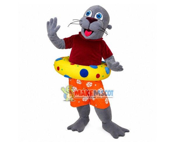 The Swimming Coach Sea Lion Mascot Costume The Swimming Coach Sea Lion Mascot Costume