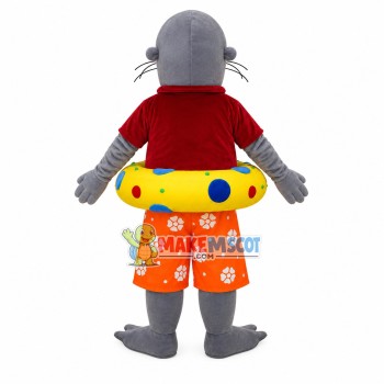 The Swimming Coach Sea Lion Mascot Costume The Swimming Coach Sea Lion Mascot Costume