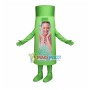 Green Bottle of Facial Beauty Lotion Mascot Costume