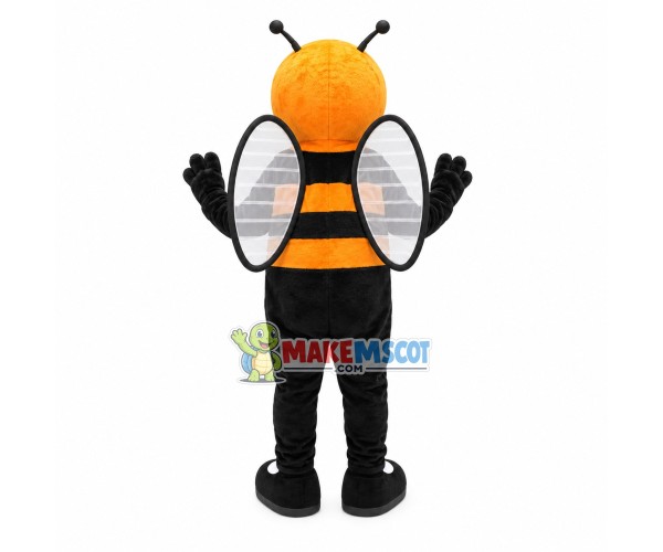 Flying Bee With Transparent Wings Mascot Costume Flying Bee With Transparent Wings Mascot Costume