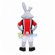 Confident Arena Gray Rabbit Mascot Costume Confident Arena Gray Rabbit Mascot Costume