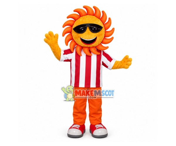 Sun Doll Wearing Sunglasses Cartoon Mascot Costume Sun Doll Wearing Sunglasses Cartoon Mascot Costume
