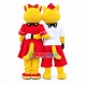 Tiger Couple Attending the Dinner Together Mascot Costume Tiger Couple Attending the Dinner Together Mascot Costume