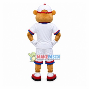 Baseball Catcher Brown Bear Mascot Costume Baseball Catcher Brown Bear Mascot Costume