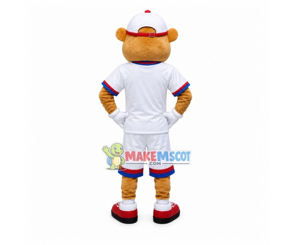 Baseball Catcher Brown Bear Mascot Costume Baseball Catcher Brown Bear Mascot Costume
