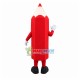Pointed Top Red Drawing Pencil Mascot Costume Pointed Top Red Drawing Pencil Mascot Costume