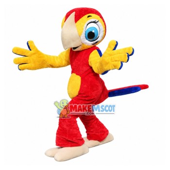 Ski Instructor Short-billed Parrot Mascot Costume