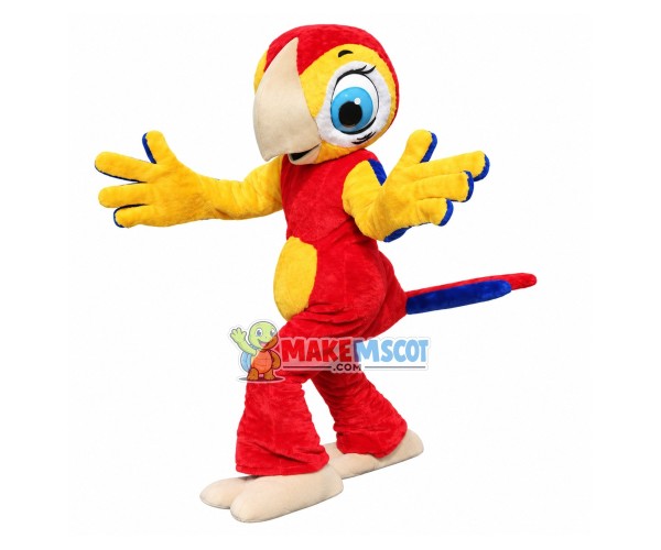 Ski Instructor Short-billed Parrot Mascot Costume Ski Instructor Short-billed Parrot Mascot Costume