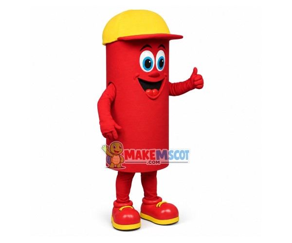Red Packed Chocolate Bar Mascot Costume Red Packed Chocolate Bar Mascot Costume