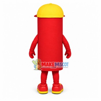 Red Packed Chocolate Bar Mascot Costume Red Packed Chocolate Bar Mascot Costume