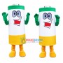 Eco-friendly Battery Mascot Costume for Ladybug Supermarket