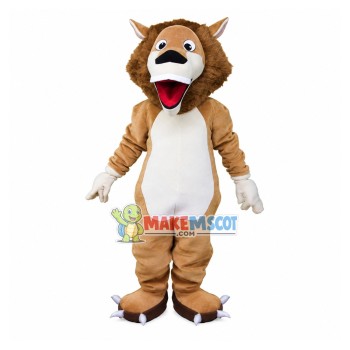 Surprised Lion With Open Mouth Mascot Costume Surprised Lion With Open Mouth Mascot Costume