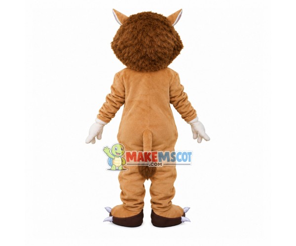 Surprised Lion With Open Mouth Mascot Costume