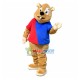Friendly Beaver In Color Block Top Mascot Costume Friendly Beaver In Color Block Top Mascot Costume