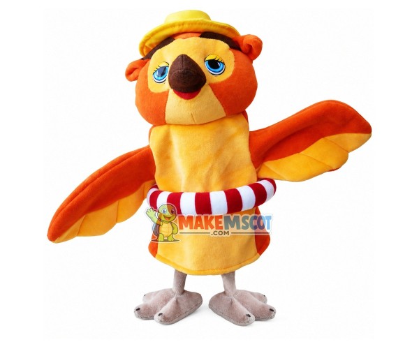 Comfortable Swimming The Yellow Owl Mascot Costume Comfortable Swimming The Yellow Owl Mascot Costume