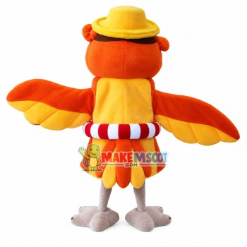 Comfortable Swimming The Yellow Owl Mascot Costume Comfortable Swimming The Yellow Owl Mascot Costume