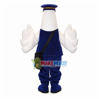 Police Officer White Goose On Mission Mascot Costume Police Officer White Goose On Mission Mascot Costume