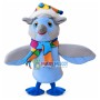 Owl Puppet Wearing Colorful Scarf Mascot Costume
