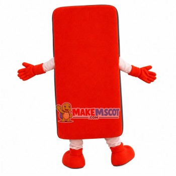 Old Style Red Button Phone Mascot Costume Old Style Red Button Phone Mascot Costume