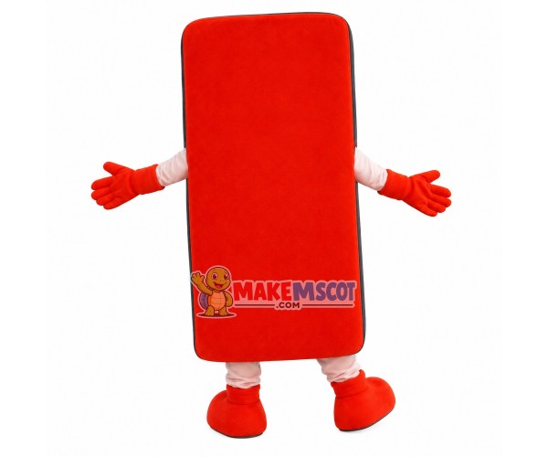 Old Style Red Button Phone Mascot Costume Old Style Red Button Phone Mascot Costume
