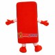 Old Style Red Button Phone Mascot Costume Old Style Red Button Phone Mascot Costume