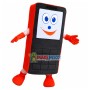 Old Style Red Button Phone Mascot Costume