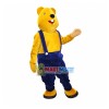 Relaxed Yellow Beaver Adult Mascot Costume