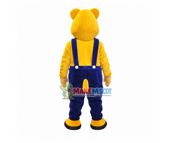 Relaxed Yellow Beaver Adult Mascot Costume Relaxed Yellow Beaver Adult Mascot Costume