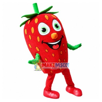 Big Fresh Cartoon Strawberry Mascot Costume Big Fresh Cartoon Strawberry Mascot Costume