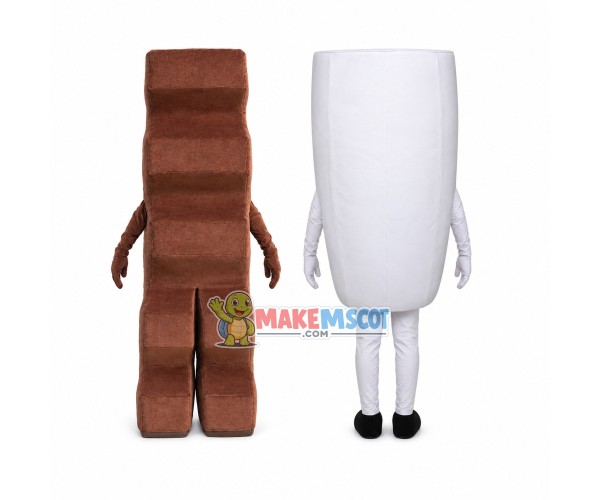 Perfectly Matched Chocolate Milk Cartoon Mascot Costume Perfectly Matched Chocolate Milk Cartoon Mascot Costume