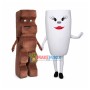 Perfectly Matched Chocolate Milk Cartoon Mascot Costume