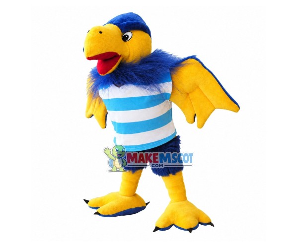 Red-lipped Parrot With Open Wings Mascot Costume Red-lipped Parrot With Open Wings Mascot Costume