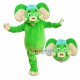 Happy Running Green Elephant Baby Mascot Costume Happy Running Green Elephant Baby Mascot Costume