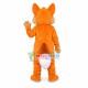 Adult Orange Fox With Furry Tail Mascot Costume Adult Orange Fox With Furry Tail Mascot Costume