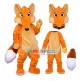 Adult Orange Fox With Furry Tail Mascot Costume