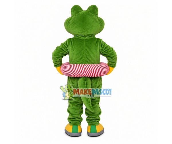 Swimming The Little Green Crocodile Mascot Costume
