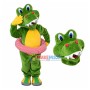 Swimming The Little Green Crocodile Mascot Costume