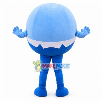 The Laughing Cartoon Light Blue Ball Mascot Costume