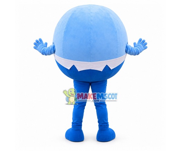 The Laughing Cartoon Light Blue Ball Mascot Costume The Laughing Cartoon Light Blue Ball Mascot Costume