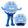 The Laughing Cartoon Light Blue Ball Mascot Costume