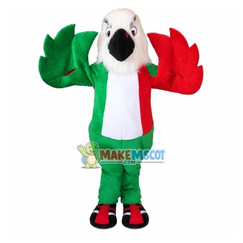 Mexican Flag Patterned Eagle Mascot Costume