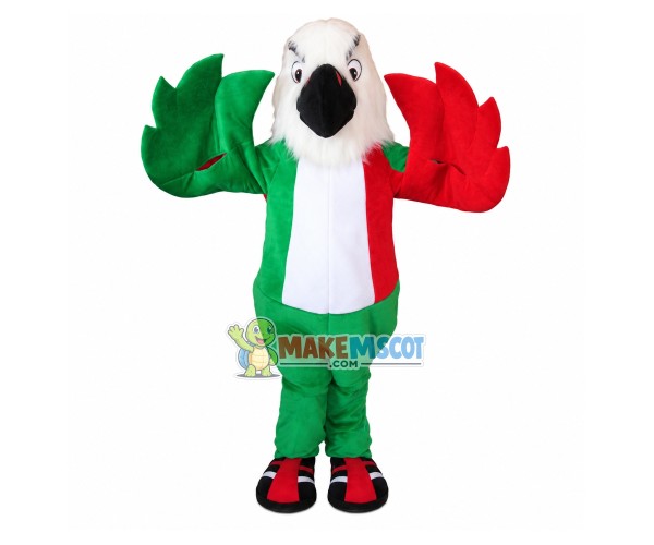 Mexican Flag Patterned Eagle Mascot Costume