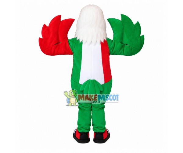 Mexican Flag Patterned Eagle Mascot Costume