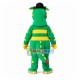 Gentle The Serious Green Crocodile Mascot Costume