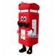 Red Public Telephone Booth On Street Mascot Costume Red Public Telephone Booth On Street Mascot Costume