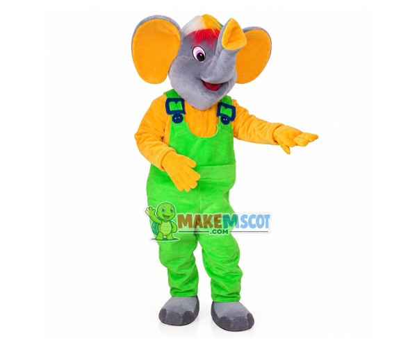 Soft Plush Lively Yellow Elephant Mascot Costume Soft Plush Lively Yellow Elephant Mascot Costume