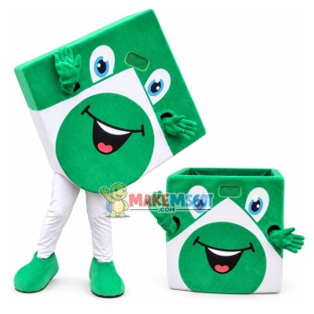 Green Tape of Record Shop Mascot Costume Green Tape of Record Shop Mascot Costume