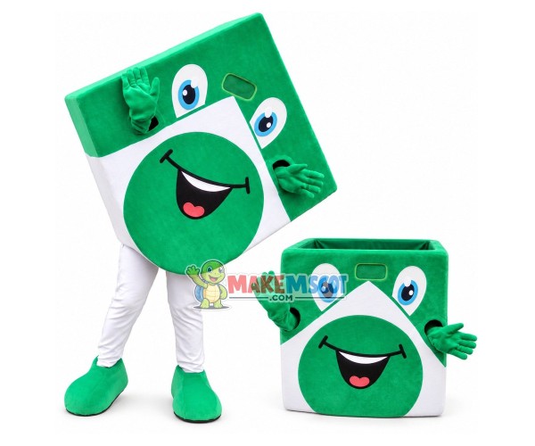 Green Tape of Record Shop Mascot Costume Green Tape of Record Shop Mascot Costume